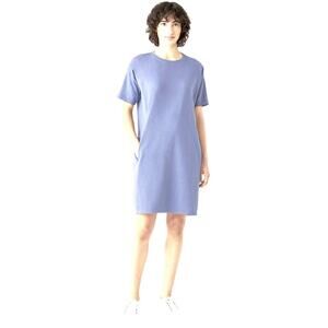 EILEEN FISHER Women’s Traceable Cotton  Jersey Pocket Dress large